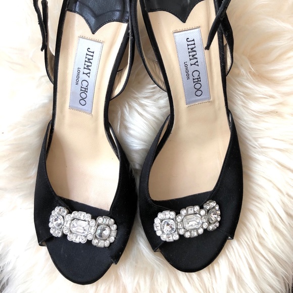 Jimmy Choo Shoes - Jimmy Choo Rhinestone Sling Backs